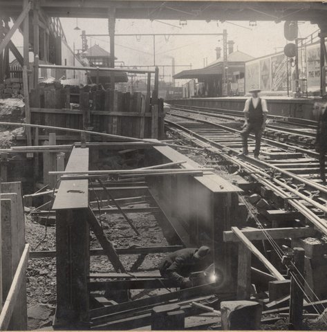 South Kensington to West Footscray - bridge under Williamstown line, 1927–28