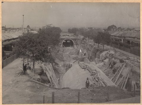 South Kensington to West Footscray - Bunbury Street tunnel, 1927–28