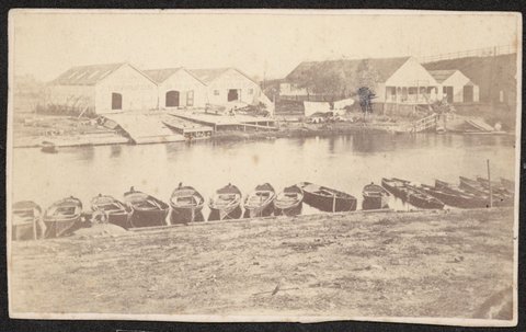 Yarra Yarra, Melbourne; erected 1850, washed away by flood in 1863, erected by James Edwards, 1860s