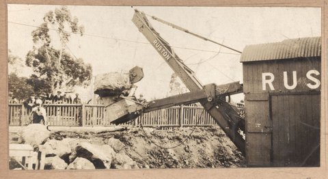 South Kensington to West Footscray, earthworks, 1926–27