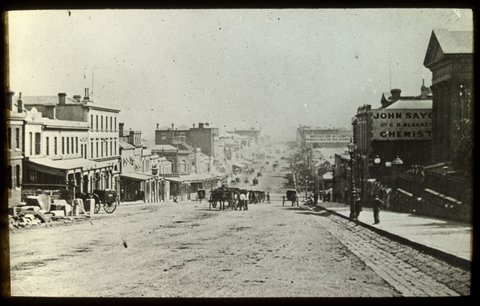 Collins Street, Melbourne, 1870s