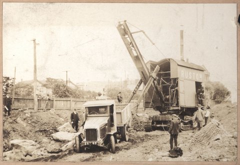 South Kensington to West Footscray, earthworks, 1926–27