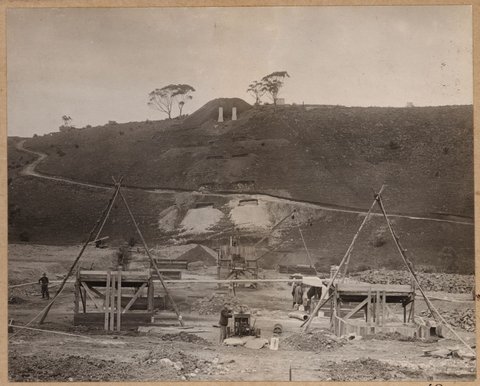 Albion to Broadmeadows - general view of Moonee Ponds Creek viaduct, 1927–28