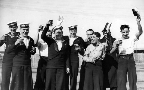 V-E Day and armistice celebrations, Melbourne, Victoria, c. 1945