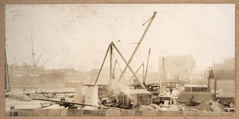 Spencer Street Bridge - General views, Melbourne, Vic, 1928