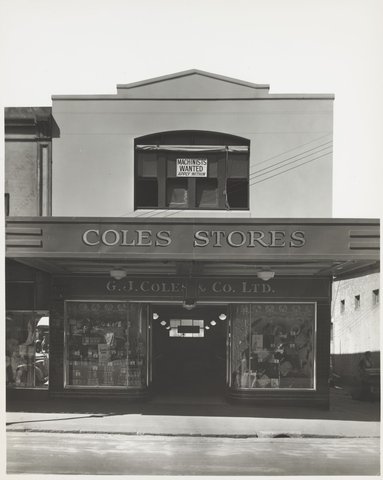 Front exterior of Coles store Swan Street Richmond South Store No. 19, 1947