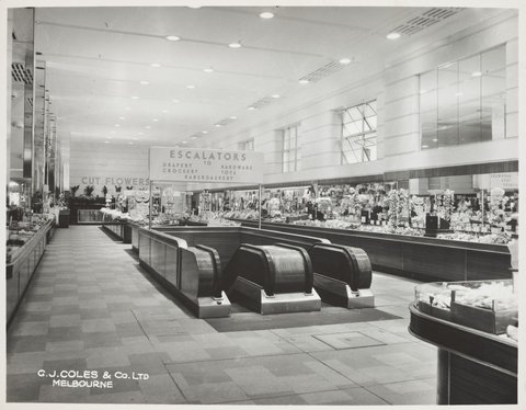Interior escalators Bourke Street Store No. 12, 1936–45