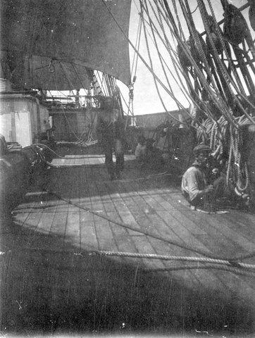 PAINTING BULWARKS AT SEA. SHIP WINDSOR PARK, 1885–1946