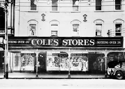 Copy photograph (original picture taken 1919) 172 Smith Street, Collingwood shopfront with verandah and window displays-Store No. 1