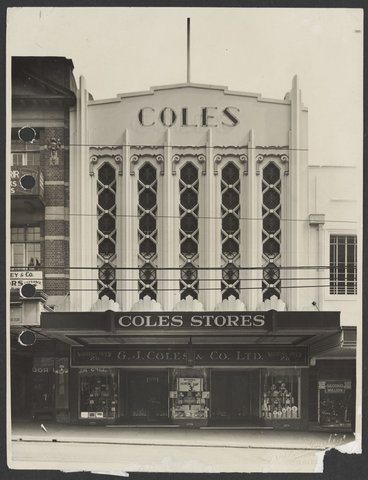 Shop front to Queen Street entrance Brisbane Coles Variety Store No. 24, 1947