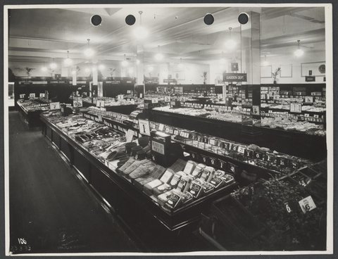 Interior of store with the gardening department in the foreground at old store Sydney Road Brunswick Store No. 3, 1933