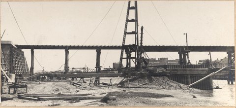 South Kensington to West Footscray. Bridge over Maribyrnong River, 1926–27