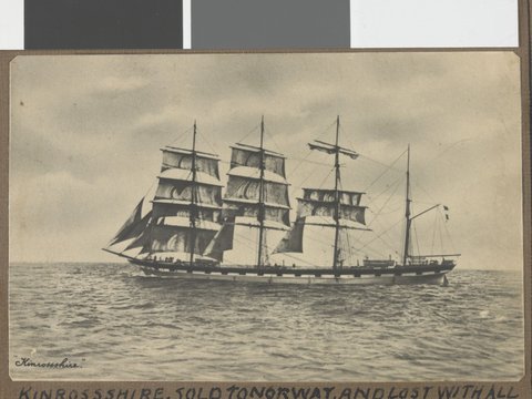 KINROSS SHIRE. : Sold to Norway and lost with all hands between Christian and Hampton Roads, 1893–1920