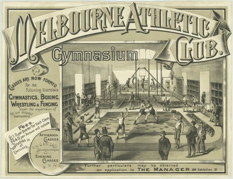 Melbourne Athletic Club Gymnasium, c. 1891