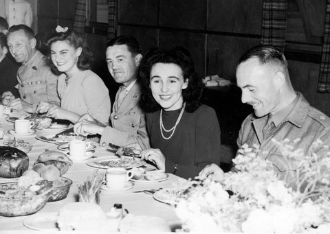 Porter's Mob, guests of British officers at a party at Camp Pell, Melbourne, c. 1944