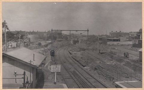 South Kensington to West Footscray, earthworks, 1927–28