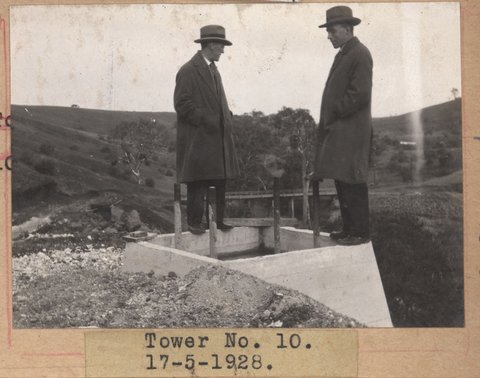 Albion to Broadmeadows - Maribyrnong River viaduct foundations, 1927–28