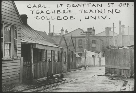 Carlton. Little Grattan Street, opposite Teachers' Training College, c. 1935