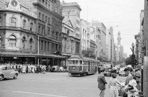Streetscenes, Melbourne, Victoria, 1953