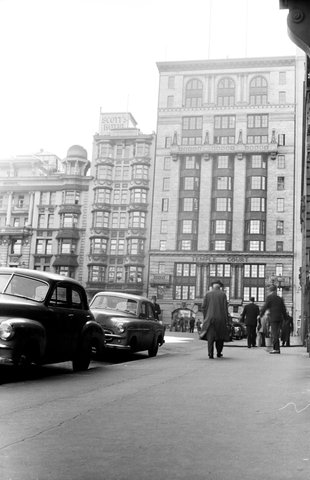 Temple Court and Scott's Hotel, Collins Street, 1954