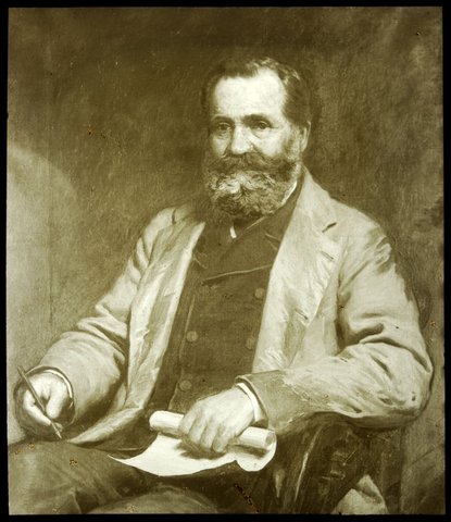 Joseph Reed, past president of the Royal Victorian Institute of Architects from oil painting in possession of Melbourne City Council 1923