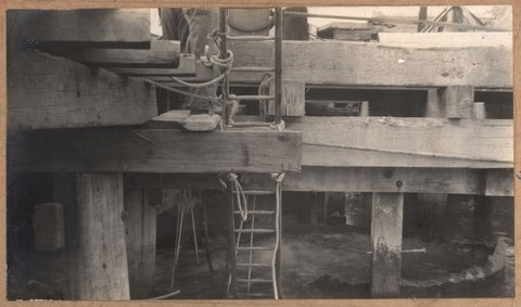 Spencer Street bridge - south abutment, 1928–29