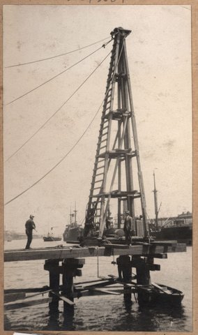 Temporary bridge, Spencer Street, Melbourne, Vic, 1927–28