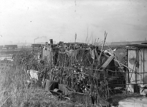 West Melbourne. The rear view of one of the "Dudley Mansions.", c. 1935