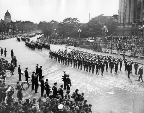 Victory Day march in Melbourne, c. 1946