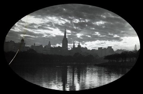 Melbourne At Night From The South Side Of The Yarra, East Of Princes Bridge, 1900–49