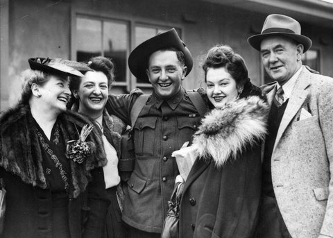 Escaped P.O.W. at Royal Park [Victoria], c. 1945