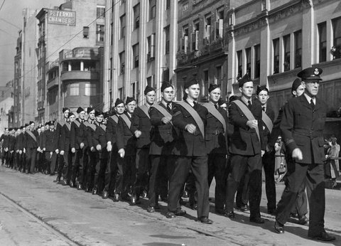 Royal Australian Air Force A.T.C. march through Melbourne, 1942–43