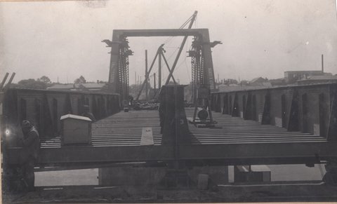 South Kensington to West Footscray - bridge over Maribyrnong River - 85' spans, c. 1928