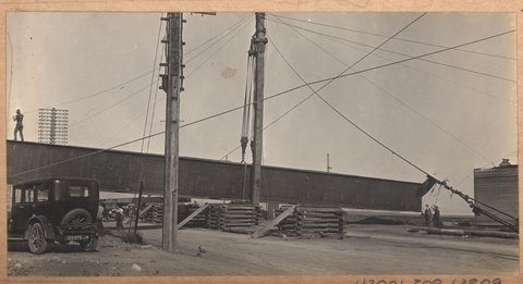 South Kensington to West Footscray. Bridge over Dynon Road. Superstructure, 1927