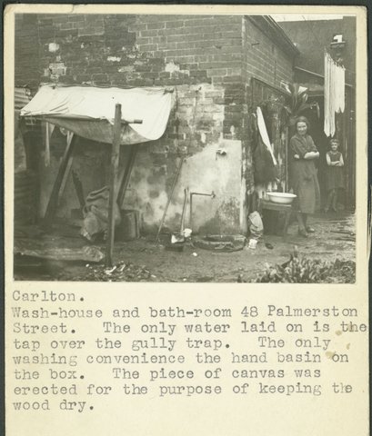 Carlton. Wash-house and bath-room, 48 Palmerston Street, c. 1935