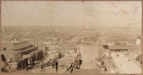 Spencer Street Bridge - General views, Melbourne, Vic, 1928