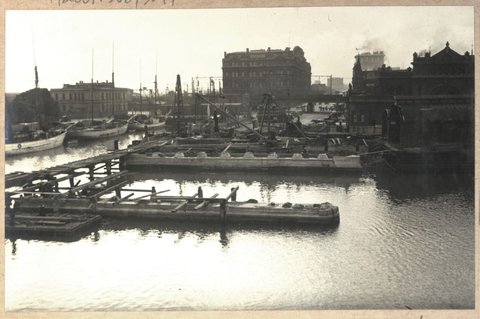 Spencer Street Bridge - north abutment, Melbourne, Vic, 1928–29