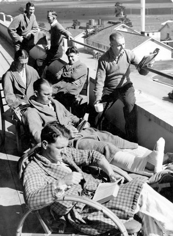 Enjoy the sunshine from one of the top verandahs, c. 1943