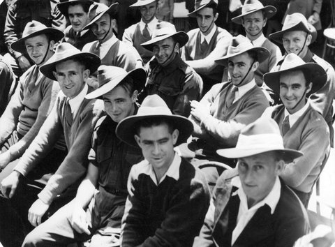 17th Brigade marching through Melbourne, c. 1943