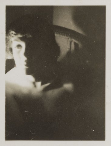 Me [Joy Hester] in mirror 26 Lit Collins St Melb '42 [Melbourne, 1942]