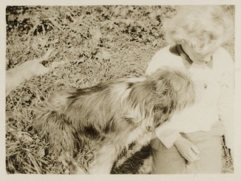 Self and 'Brother' Heidelberg 1942 [Joy Hester and a dog, Heidelberg]