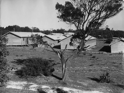 Rosehill (Dandenong) Camp, these huts at present empty, c. 1945