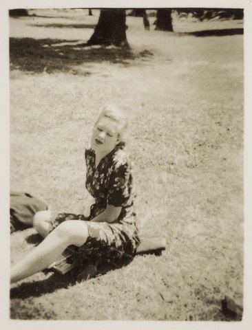 Joy Hester in Fitzroy Gardens, Melb '42, 1942