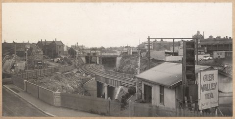 South Kensington to West Footscray - bridge under Bendigo line, 1927–28