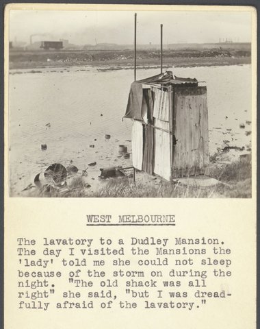 West Melbourne. The lavatory to a Dudley Mansion, c. 1935