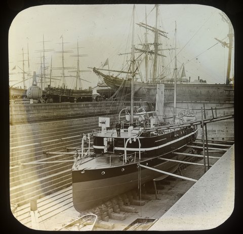 Gun Boat Albert in Williamstown Dock, 1875–1938