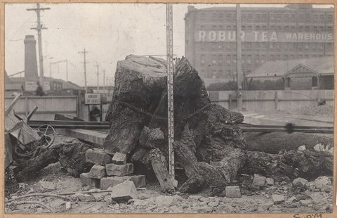Spencer Street bridge - south abutment, 1928