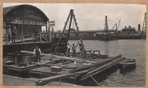 Boring operations, Spencer Street, Melbourne, Vic, 1927