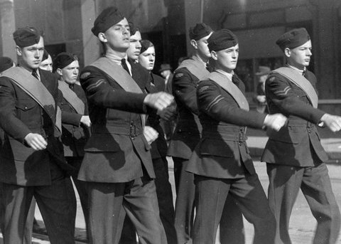 Royal Australian Air Force A.T.C. march through Melbourne, 1942–43