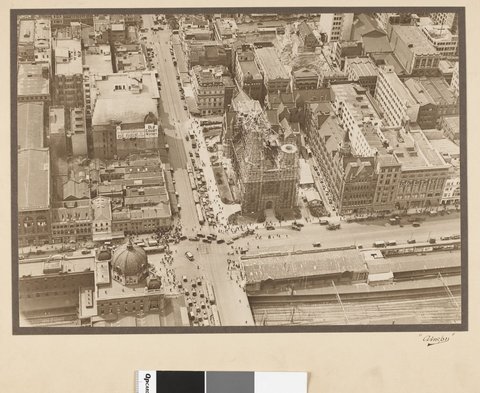 Corner of Swanston and Flinders Streets, 1927–28